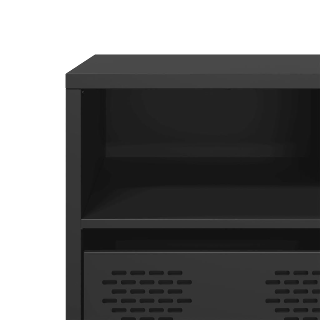 vidaXL Έπιπλο Τηλεόρασης Μαύρο 135x39x43,5 εκ. Ατσάλι Ψυχρής Έλασης