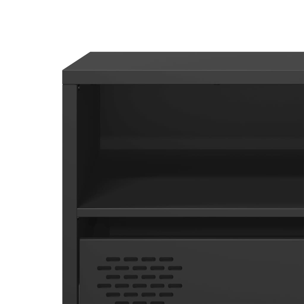 vidaXL Έπιπλο Τηλεόρασης Μαύρο 135x39x43,5 εκ. Ατσάλι Ψυχρής Έλασης