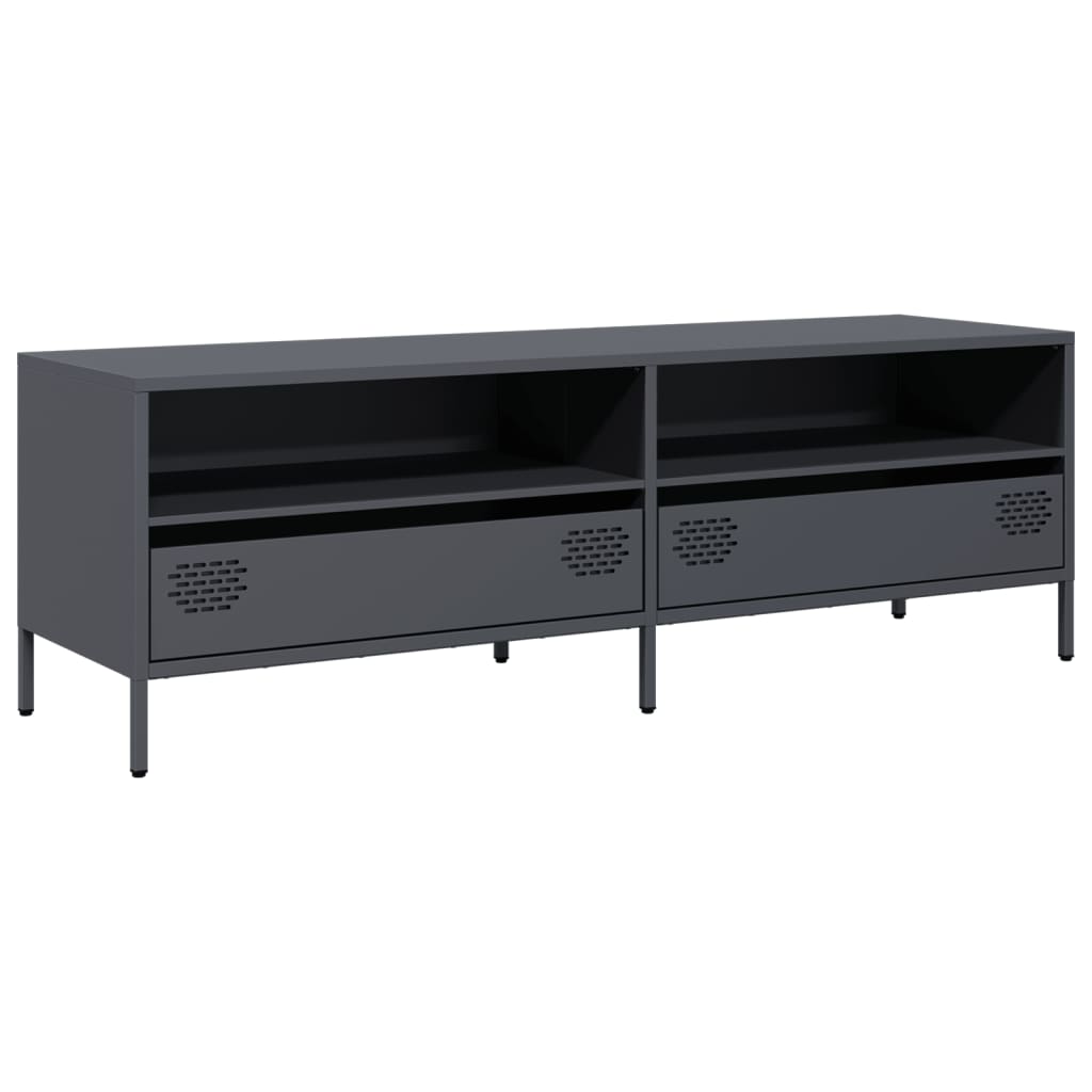 vidaXL Έπιπλο Τηλεόρασης Ανθρακί 135x39x43,5 εκ. Ατσάλι Ψυχρής Έλασης