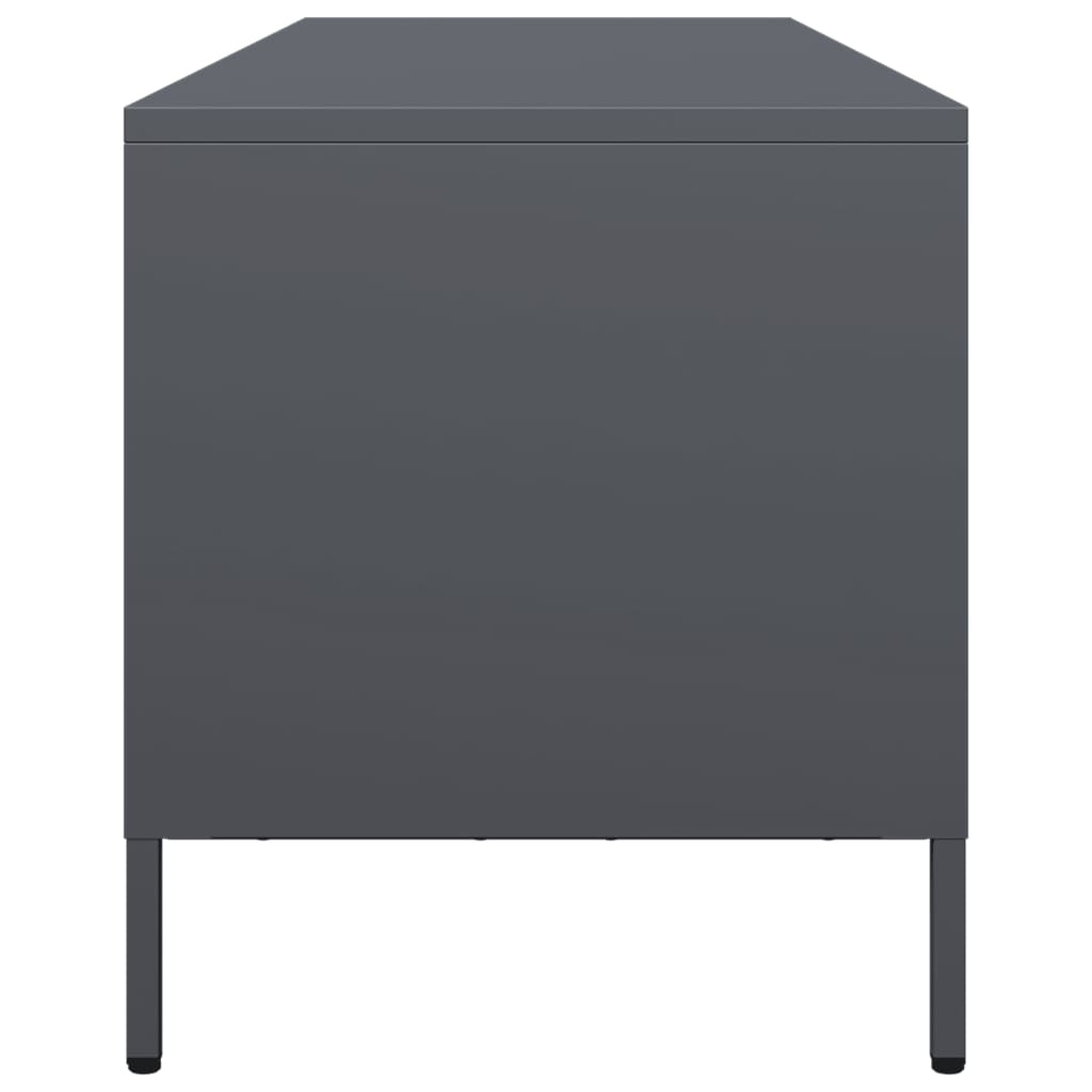 vidaXL Έπιπλο Τηλεόρασης Ανθρακί 135x39x43,5 εκ. Ατσάλι Ψυχρής Έλασης