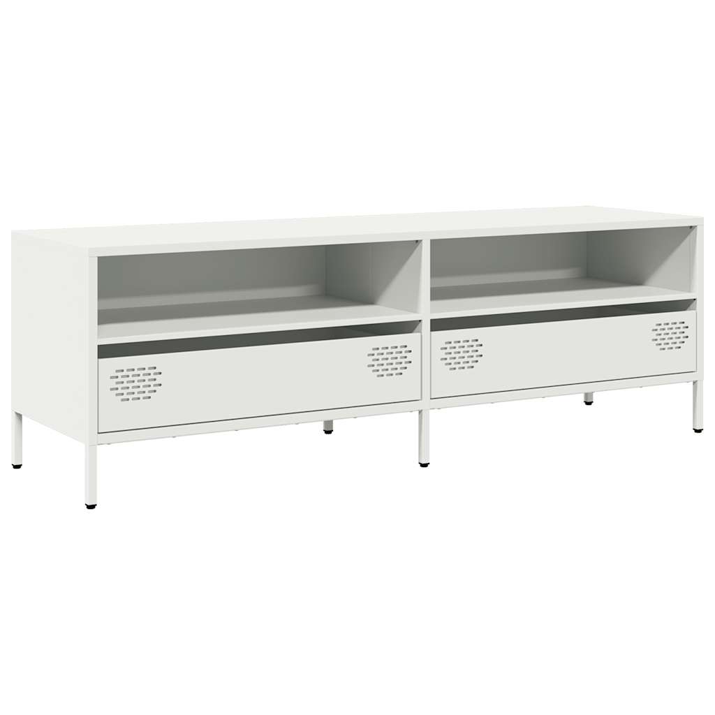 vidaXL Έπιπλο Τηλεόρασης Λευκό 135x39x43,5 εκ. Ατσάλι Ψυχρής Έλασης