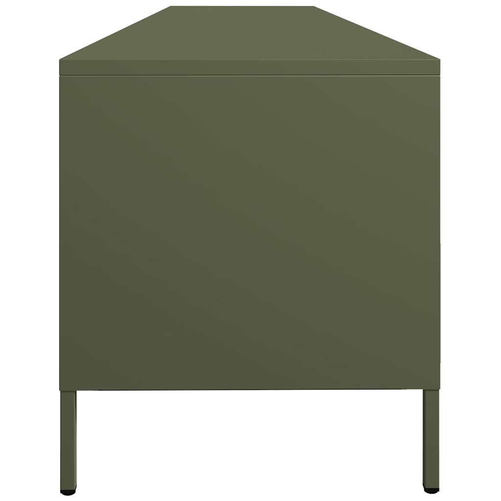 vidaXL Έπιπλο Τηλεόρασης Λαδί 202x39x43,5 εκ. Ατσάλι Ψυχρής Έλασης
