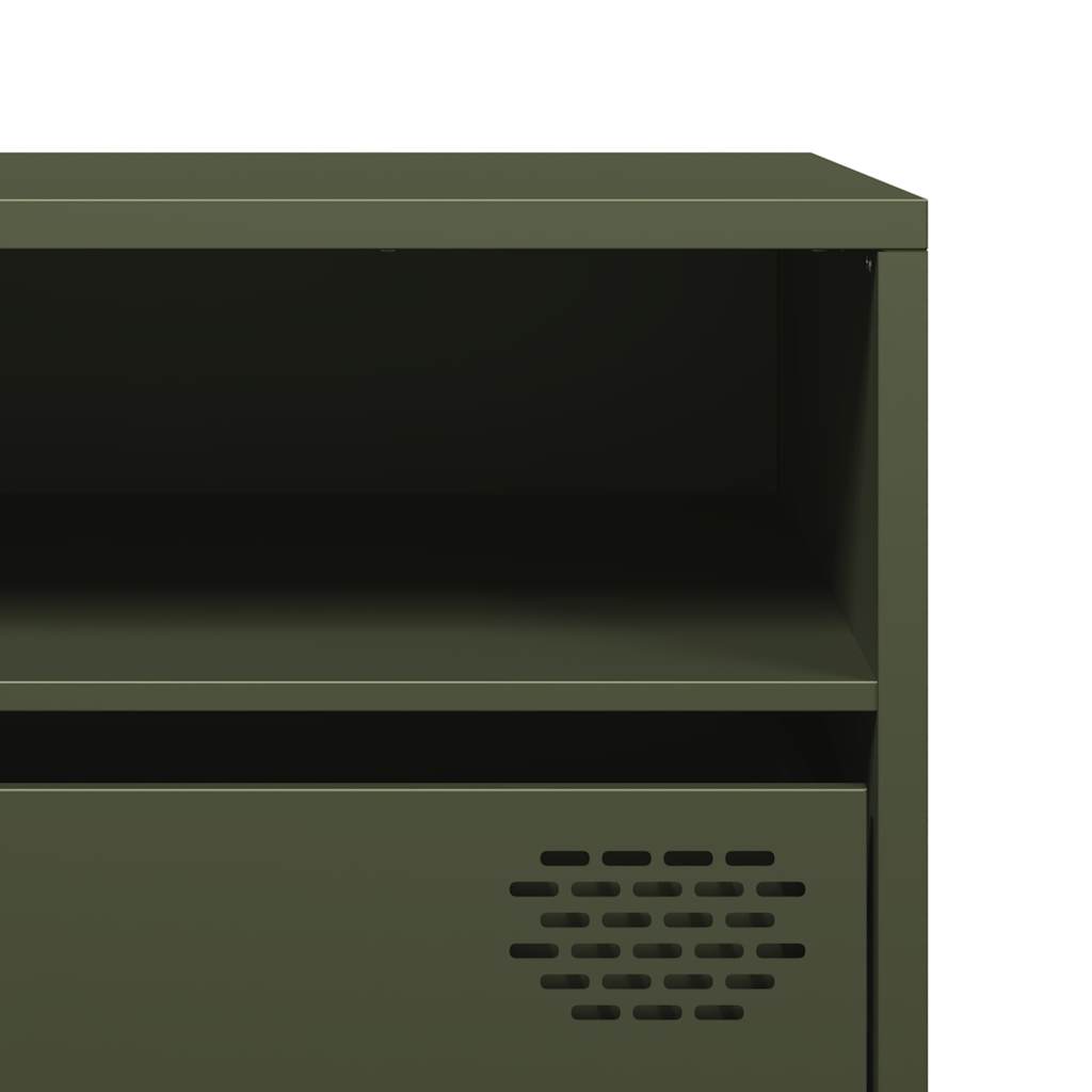 vidaXL Έπιπλο Τηλεόρασης Λαδί 202x39x43,5 εκ. Ατσάλι Ψυχρής Έλασης