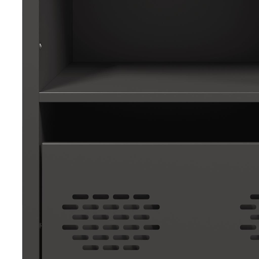 vidaXL Ντουλάπι Μαύρο 68x39x103,5 εκ. από Χάλυβα