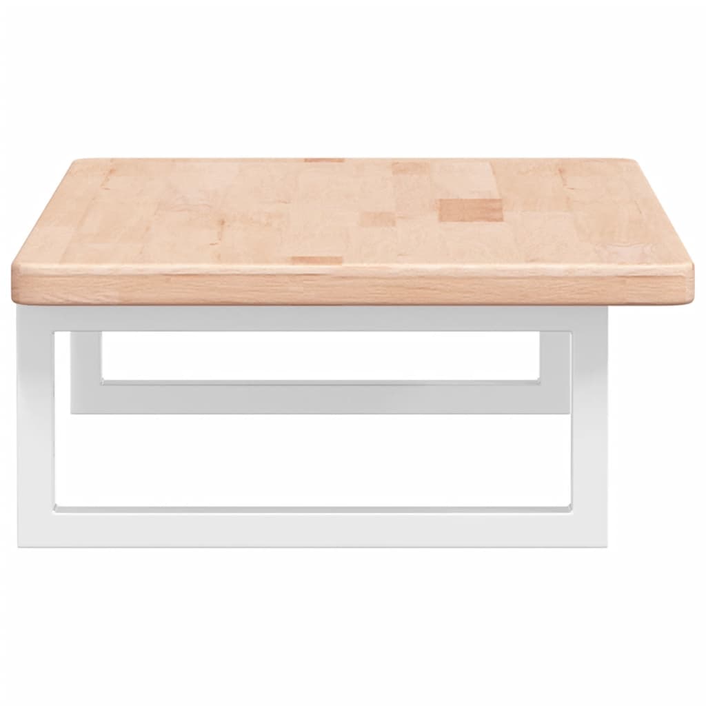 vidaXL Ράφι Νιπτήρα Τοίχου από Ατσάλι / Μασίφ Ξύλο Δρυός