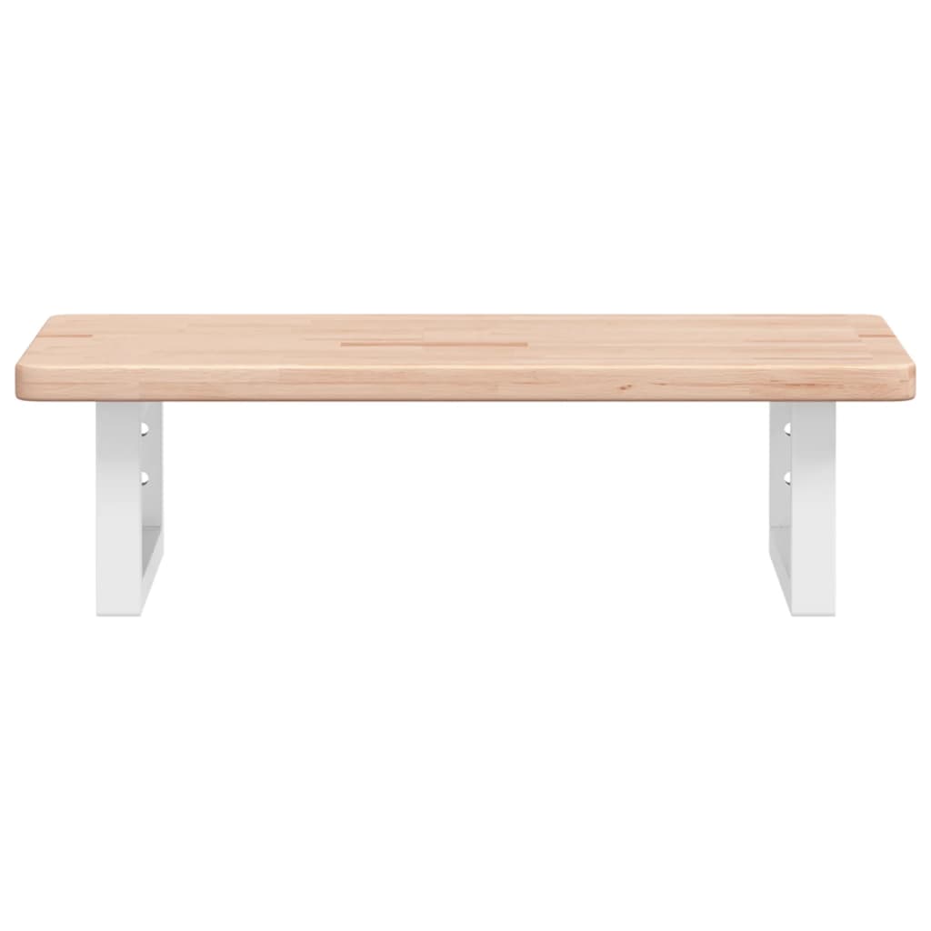 vidaXL Ράφι Νιπτήρα Τοίχου από Ατσάλι / Μασίφ Ξύλο Δρυός