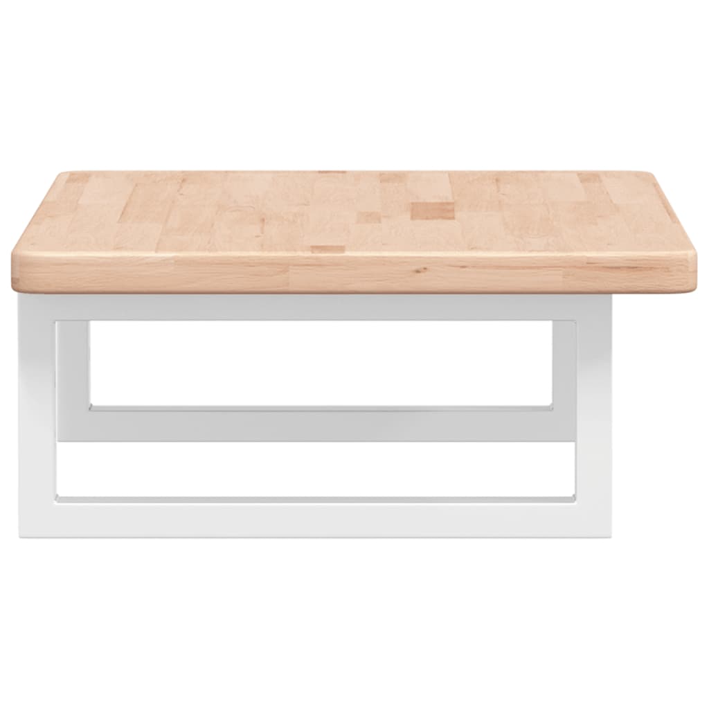 vidaXL Ράφι Νιπτήρα Τοίχου από Ατσάλι / Μασίφ Ξύλο Δρυός