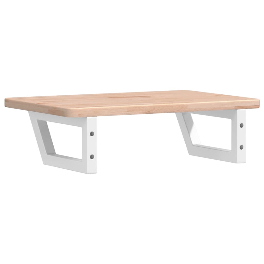 vidaXL Ράφι Νιπτήρα Τοίχου από Ατσάλι / Μασίφ Ξύλο Δρυός