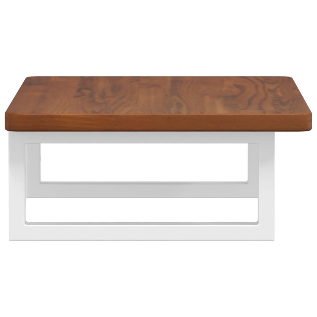 vidaXL Ράφι Νιπτήρα Τοίχου από Ατσάλι / Μασίφ Ξύλο Δρυός