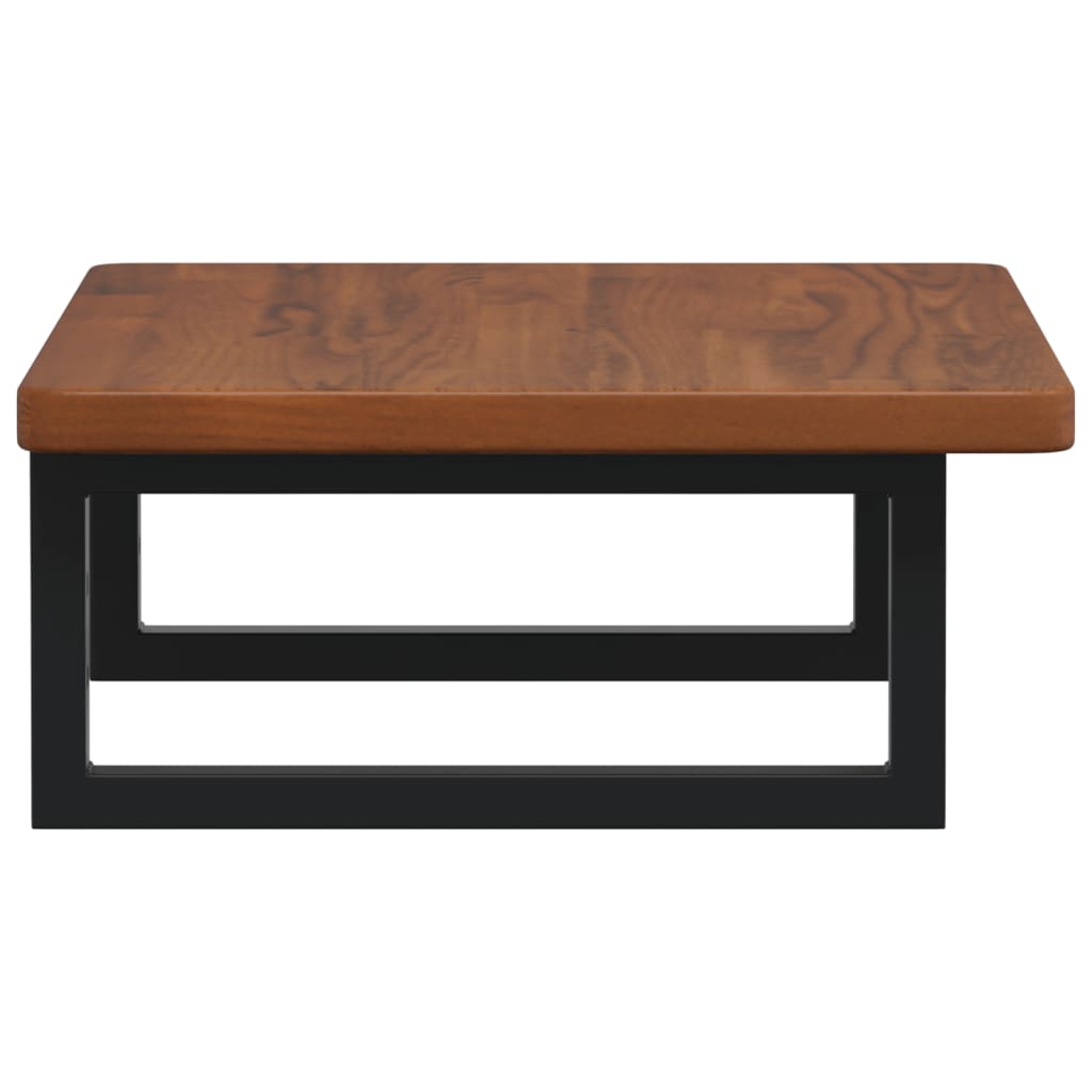 vidaXL Ράφι Νιπτήρα Τοίχου από Ατσάλι / Μασίφ Ξύλο Δρυός