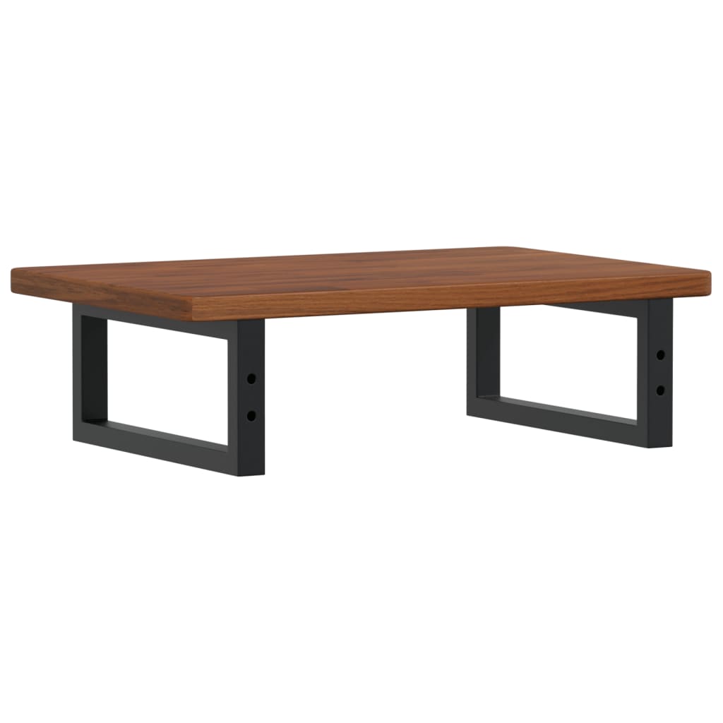 vidaXL Ράφι Νιπτήρα Τοίχου από Ατσάλι / Μασίφ Ξύλο Δρυός