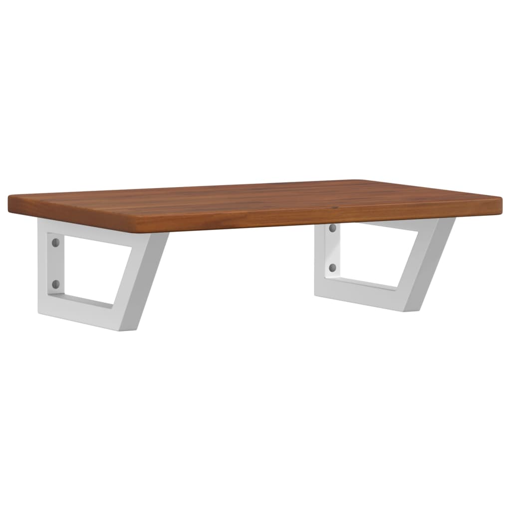 vidaXL Ράφι Νιπτήρα Τοίχου από Ατσάλι / Μασίφ Ξύλο Δρυός