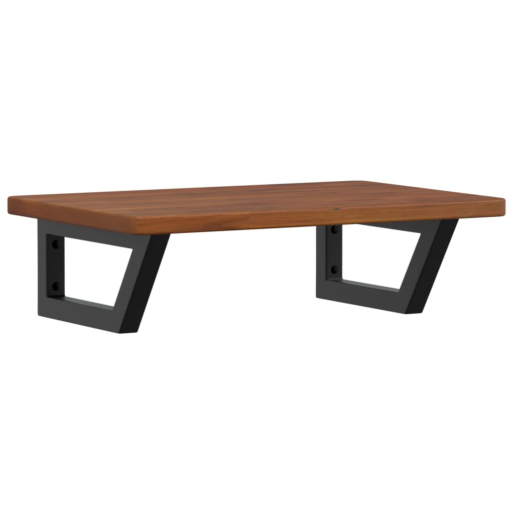 vidaXL Ράφι Νιπτήρα Τοίχου από Ατσάλι / Μασίφ Ξύλο Δρυός