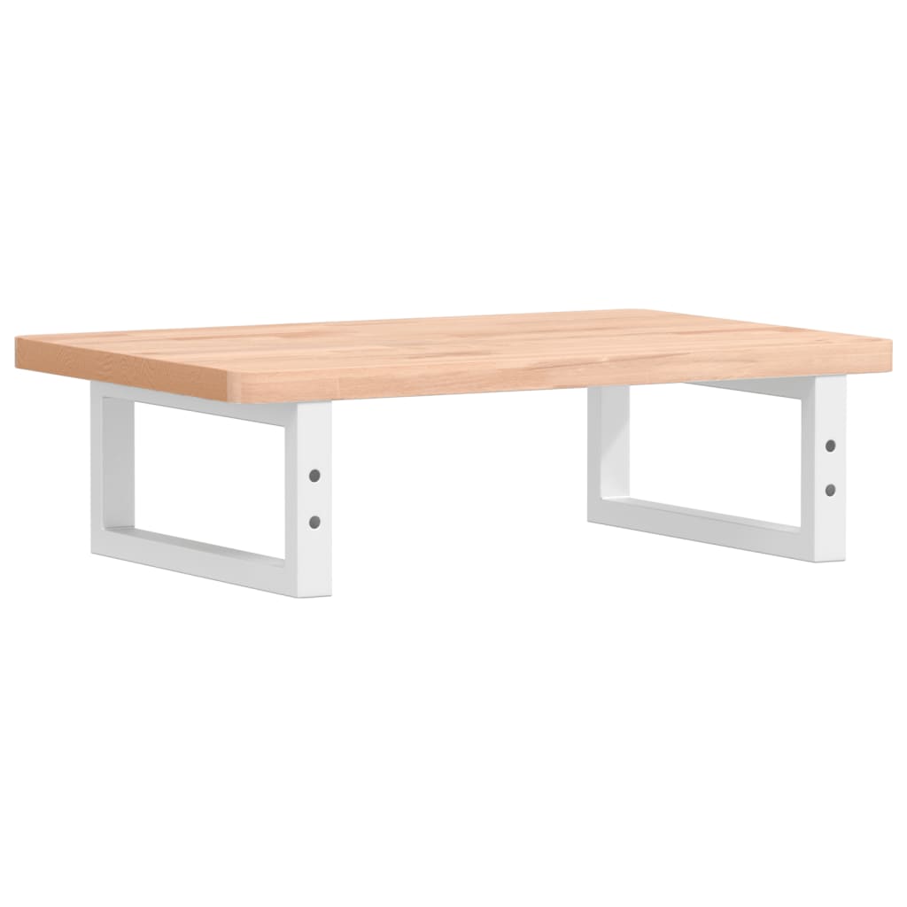 vidaXL Ράφι Νιπτήρα Τοίχου από Ατσάλι / Μασίφ Ξύλο Οξιάς