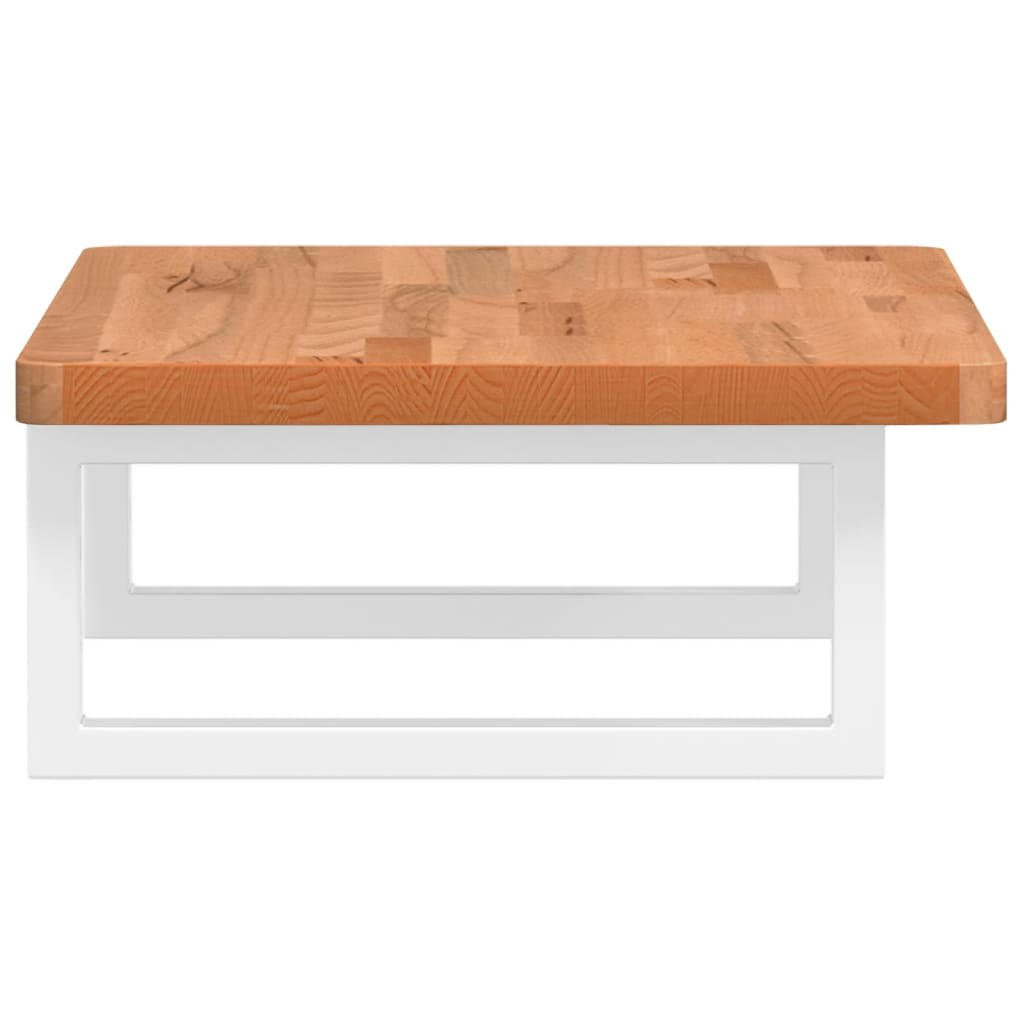 vidaXL Ράφι Νιπτήρα Τοίχου από Ατσάλι / Μασίφ Ξύλο Οξιάς