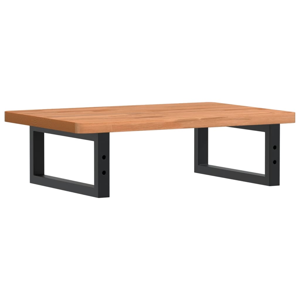 vidaXL Ράφι Νιπτήρα Τοίχου από Ατσάλι / Μασίφ Ξύλο Οξιάς