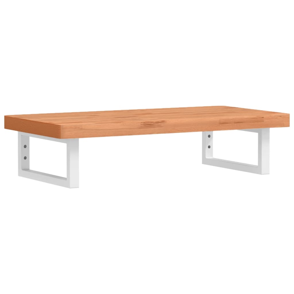 vidaXL Ράφι Νιπτήρα Τοίχου από Ατσάλι / Μασίφ Ξύλο Οξιάς