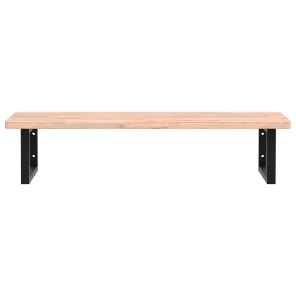 vidaXL Ράφι Νιπτήρα Τοίχου από Ατσάλι / Μασίφ Ξύλο Οξιάς