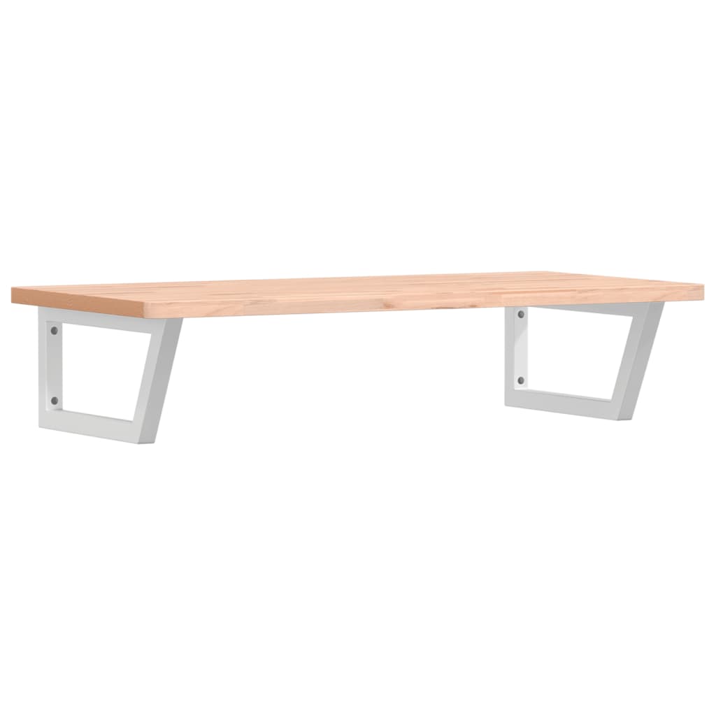 vidaXL Ράφι Νιπτήρα Τοίχου από Ατσάλι / Μασίφ Ξύλο Οξιάς