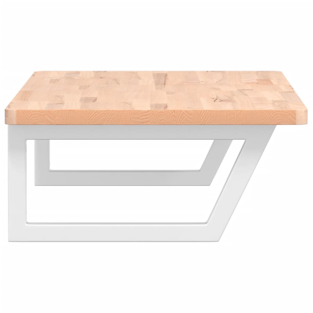 vidaXL Ράφι Νιπτήρα Τοίχου από Ατσάλι / Μασίφ Ξύλο Οξιάς