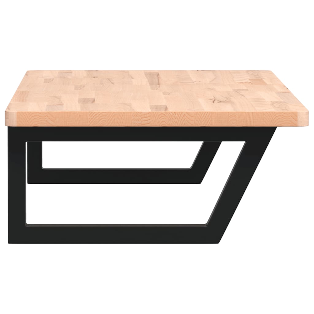 vidaXL Ράφι Νιπτήρα Τοίχου από Ατσάλι / Μασίφ Ξύλο Οξιάς