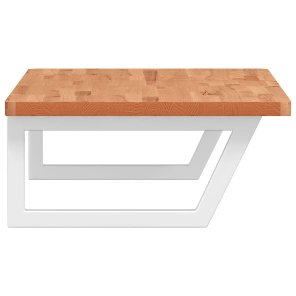 vidaXL Ράφι Νιπτήρα Τοίχου από Ατσάλι / Μασίφ Ξύλο Οξιάς