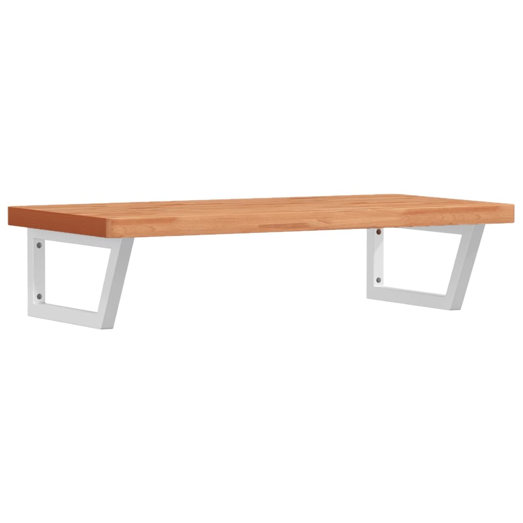 vidaXL Ράφι Νιπτήρα Τοίχου από Ατσάλι / Μασίφ Ξύλο Οξιάς