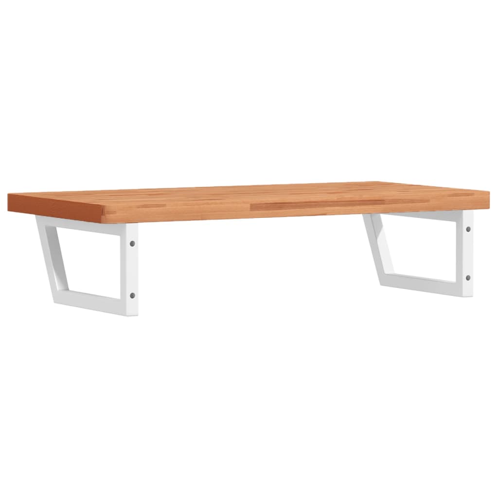 vidaXL Ράφι Νιπτήρα Τοίχου από Ατσάλι / Μασίφ Ξύλο Οξιάς