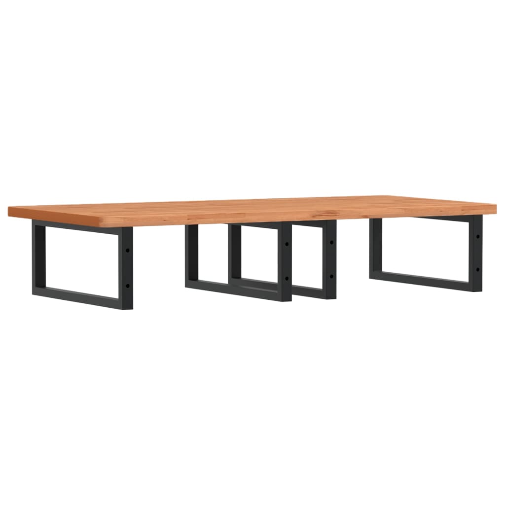 vidaXL Ράφι Νιπτήρα Τοίχου από Ατσάλι / Μασίφ Ξύλο Οξιάς