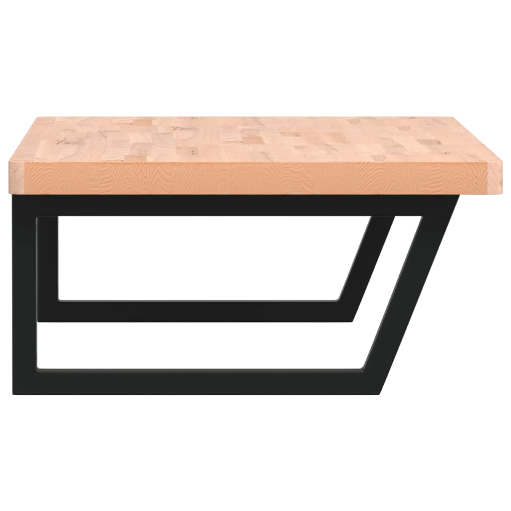 vidaXL Ράφι Νιπτήρα Τοίχου από Ατσάλι / Μασίφ Ξύλο Οξιάς