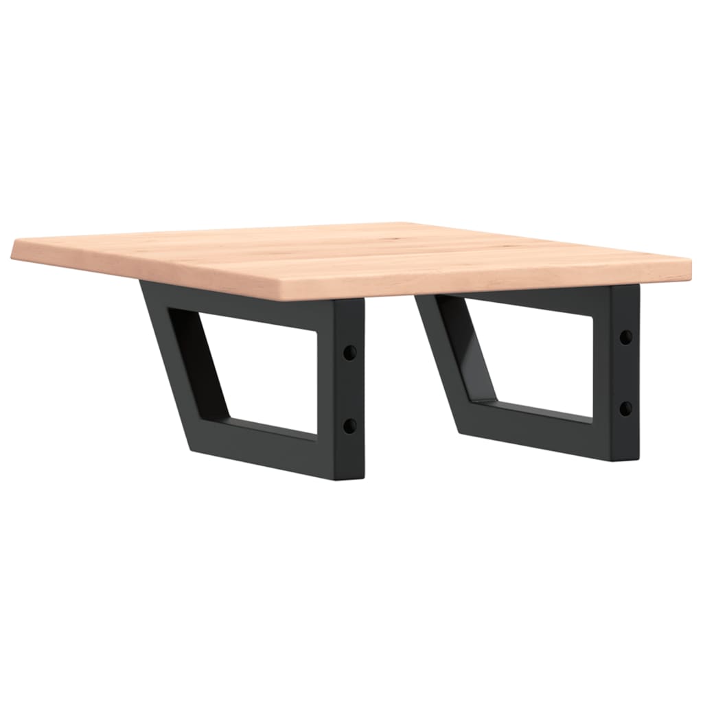 vidaXL Ράφι Νιπτήρα Τοίχου από Ατσάλι / Μασίφ Ξύλο Δρυός