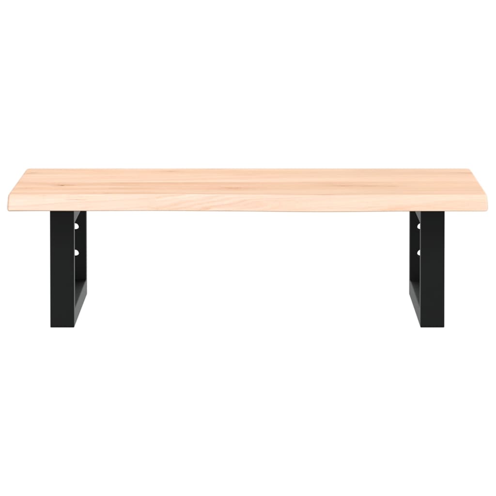 vidaXL Ράφι Νιπτήρα Τοίχου από Ατσάλι / Μασίφ Ξύλο Δρυός