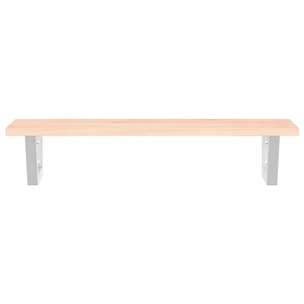 vidaXL Ράφι Νιπτήρα Τοίχου από Ατσάλι / Μασίφ Ξύλο Δρυός