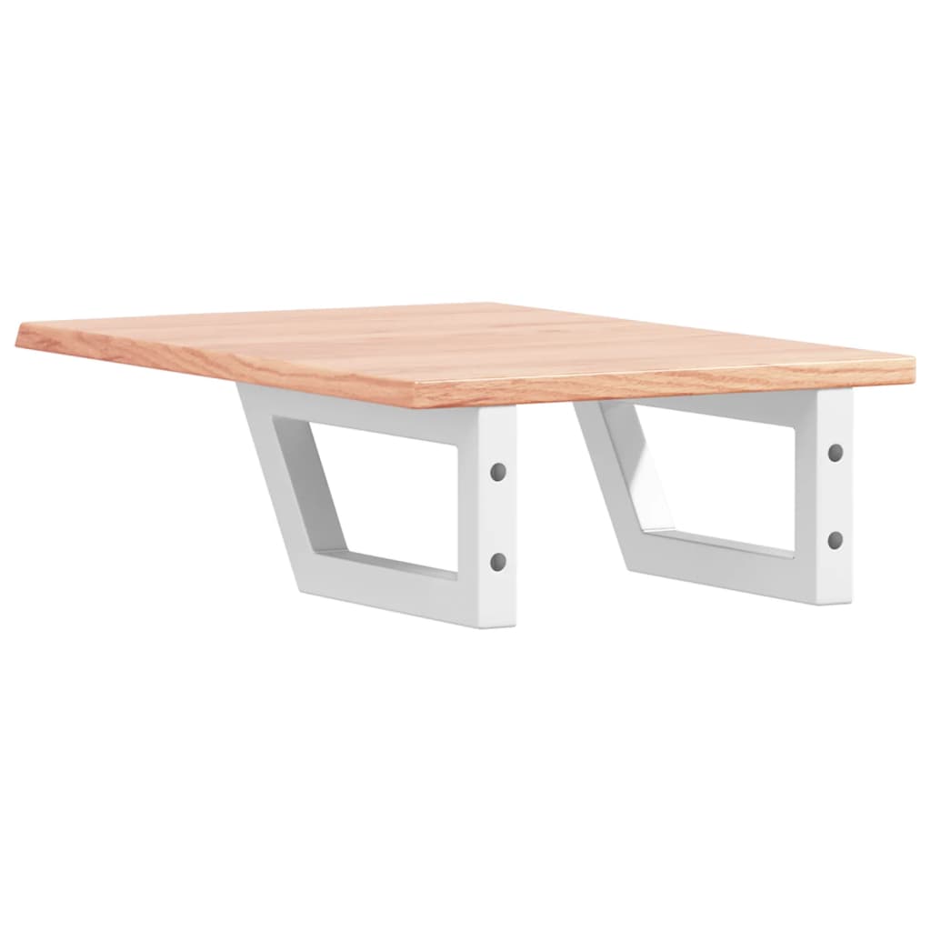 vidaXL Ράφι Νιπτήρα Τοίχου από Ατσάλι / Μασίφ Ξύλο Δρυός