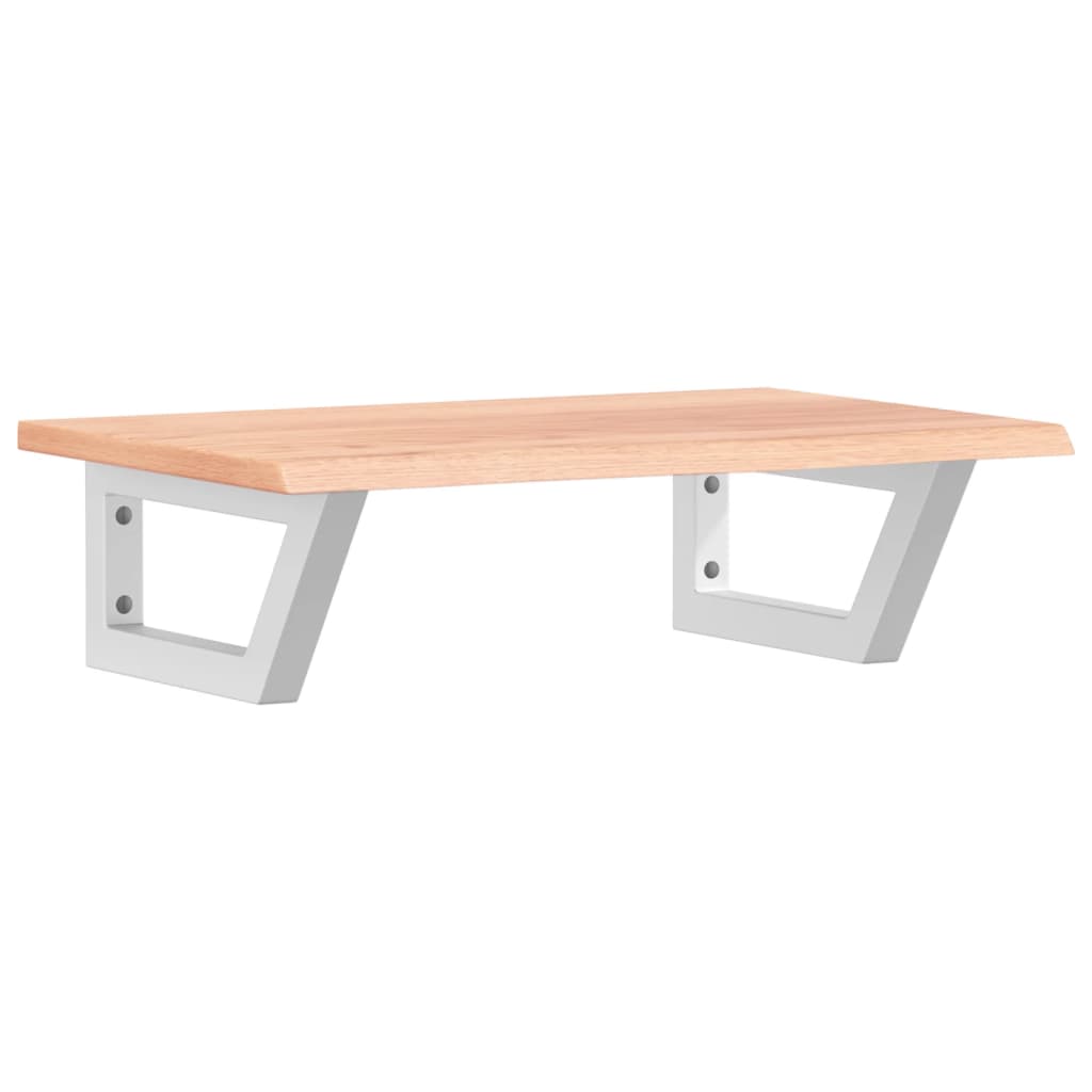 vidaXL Ράφι Νιπτήρα Τοίχου από Ατσάλι / Μασίφ Ξύλο Δρυός