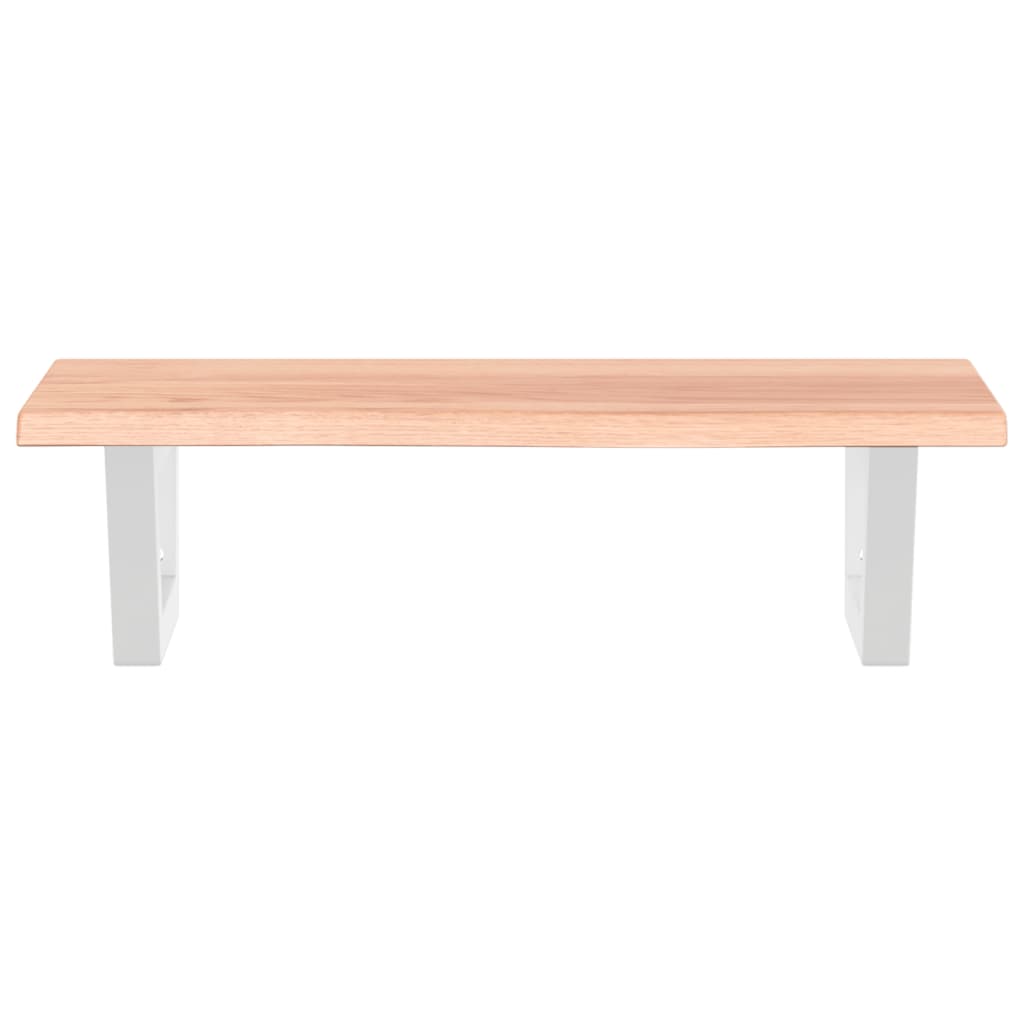 vidaXL Ράφι Νιπτήρα Τοίχου από Ατσάλι / Μασίφ Ξύλο Δρυός