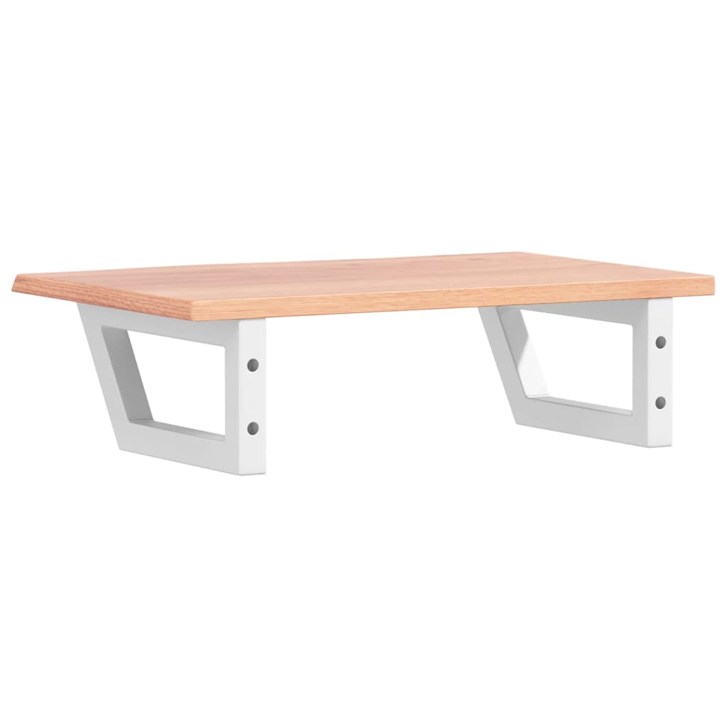 vidaXL Ράφι Νιπτήρα Τοίχου από Ατσάλι / Μασίφ Ξύλο Δρυός