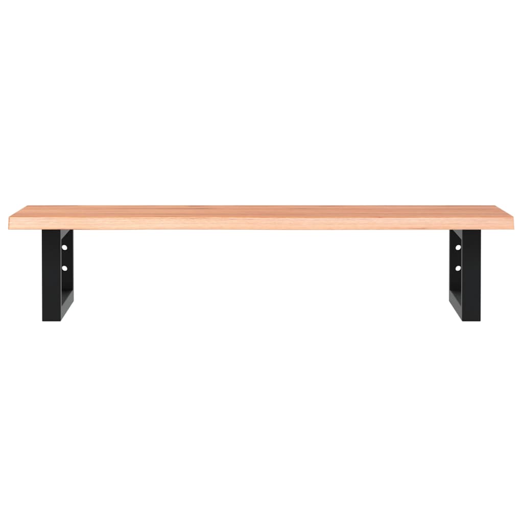 vidaXL Ράφι Νιπτήρα Τοίχου από Ατσάλι / Μασίφ Ξύλο Δρυός