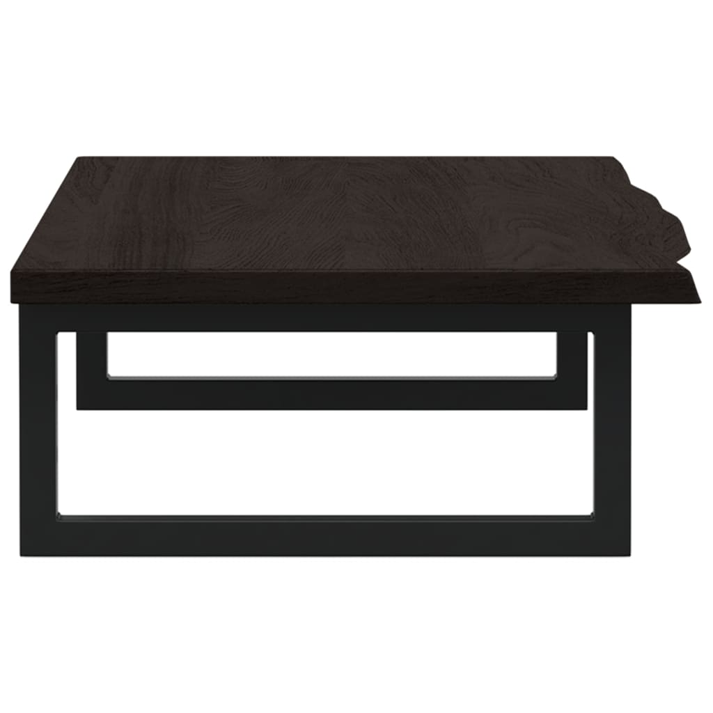 vidaXL Ράφι Νιπτήρα Τοίχου από Ατσάλι / Μασίφ Ξύλο Δρυός