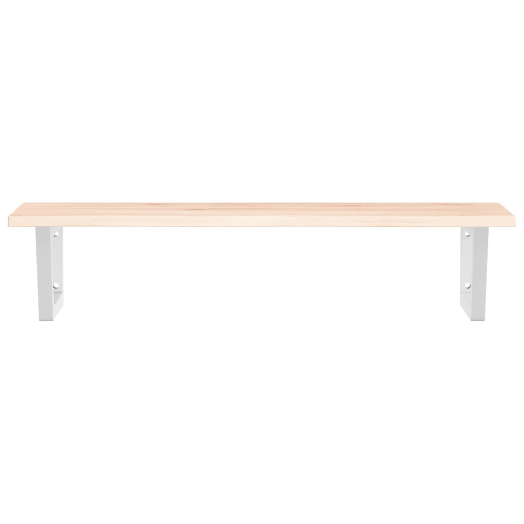 vidaXL Ράφι Νιπτήρα Τοίχου από Ατσάλι / Μασίφ Ξύλο Δρυός