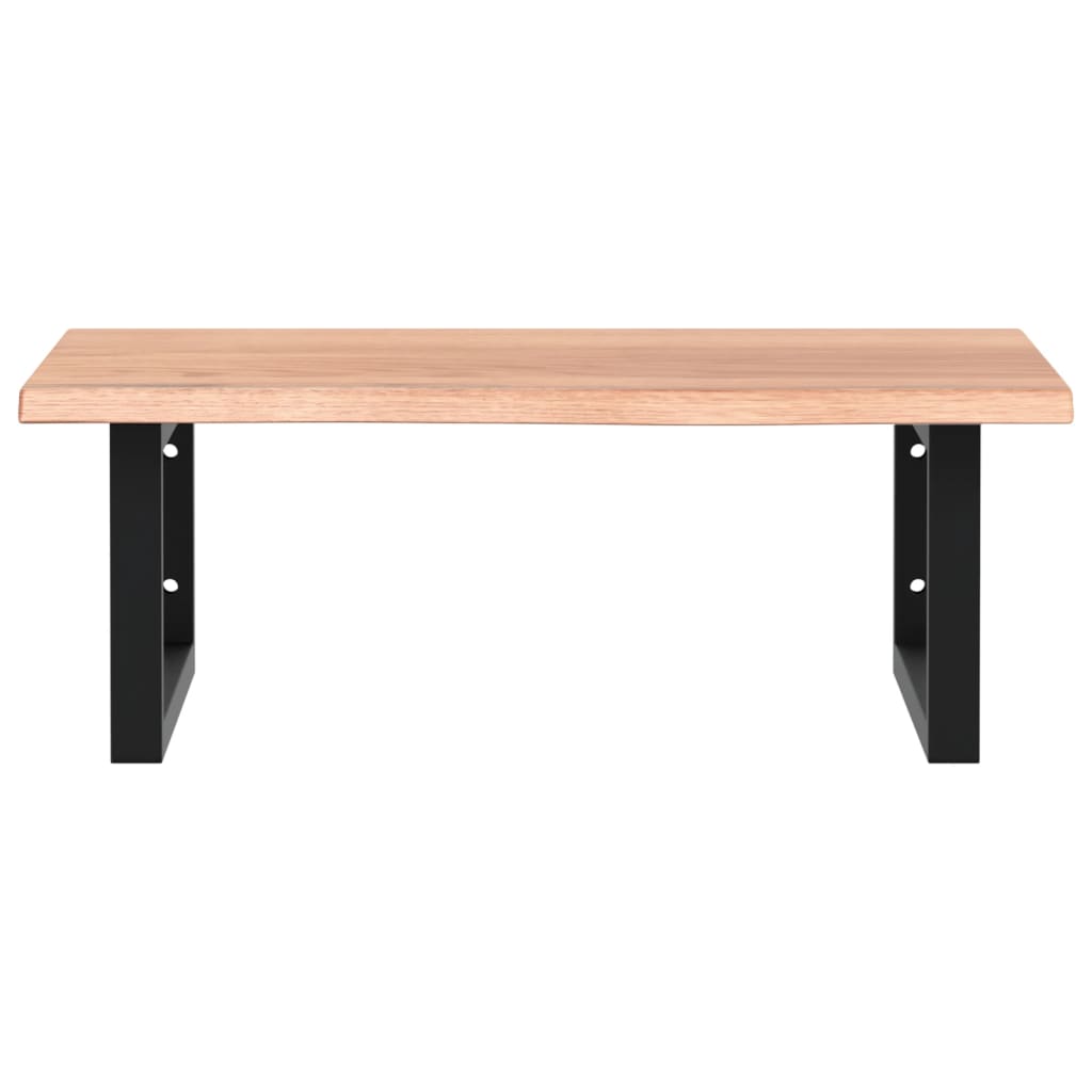 vidaXL Ράφι Νιπτήρα Τοίχου από Ατσάλι / Μασίφ Ξύλο Δρυός