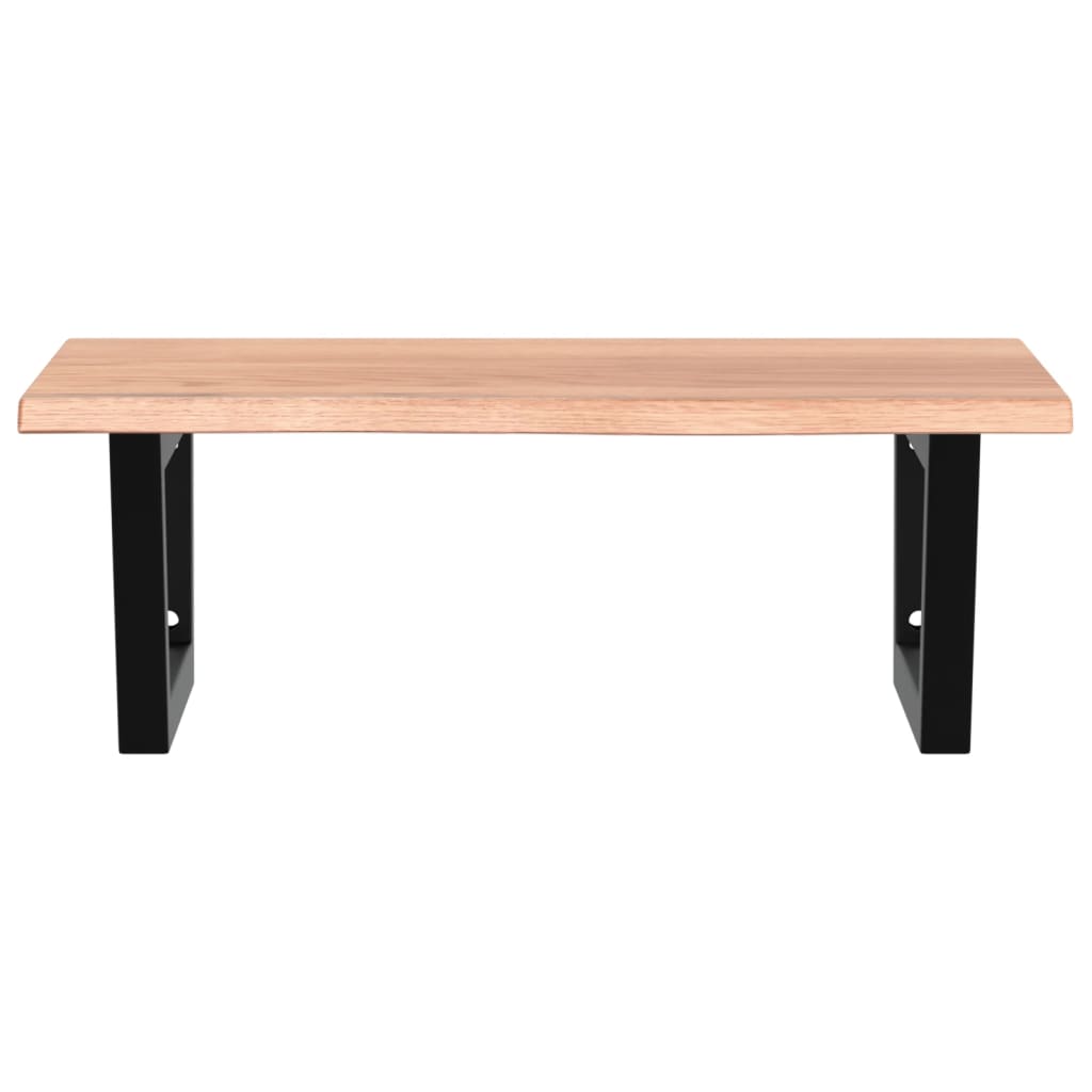 vidaXL Ράφι Νιπτήρα Τοίχου από Ατσάλι / Μασίφ Ξύλο Δρυός