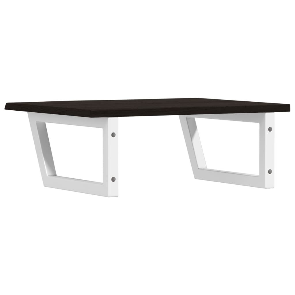 vidaXL Ράφι Νιπτήρα Τοίχου από Ατσάλι / Μασίφ Ξύλο Δρυός