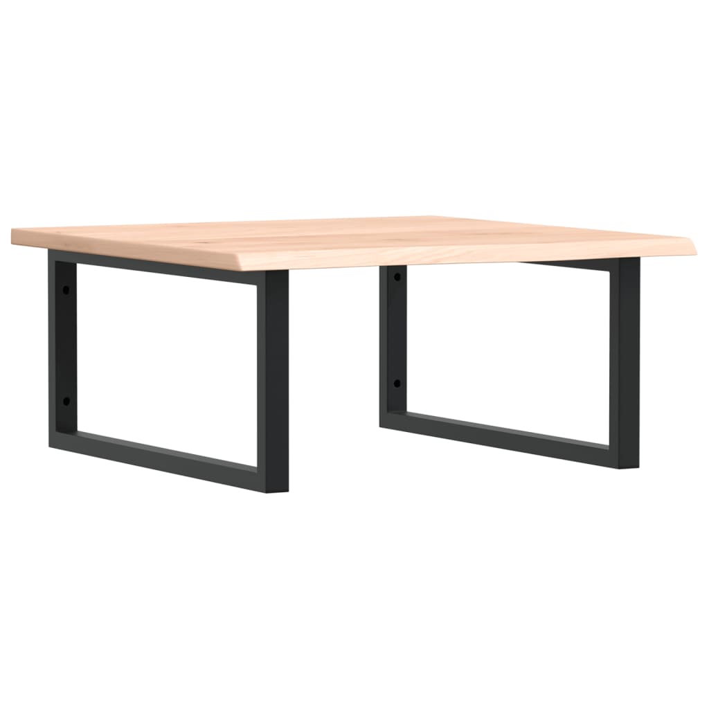 vidaXL Ράφι Νιπτήρα Τοίχου από Ατσάλι / Μασίφ Ξύλο Δρυός