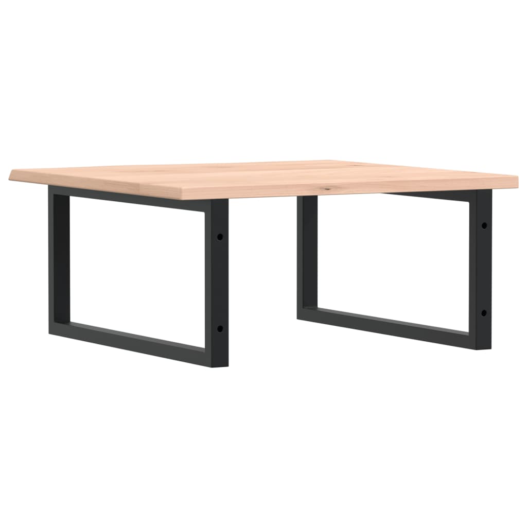 vidaXL Ράφι Νιπτήρα Τοίχου από Ατσάλι / Μασίφ Ξύλο Δρυός