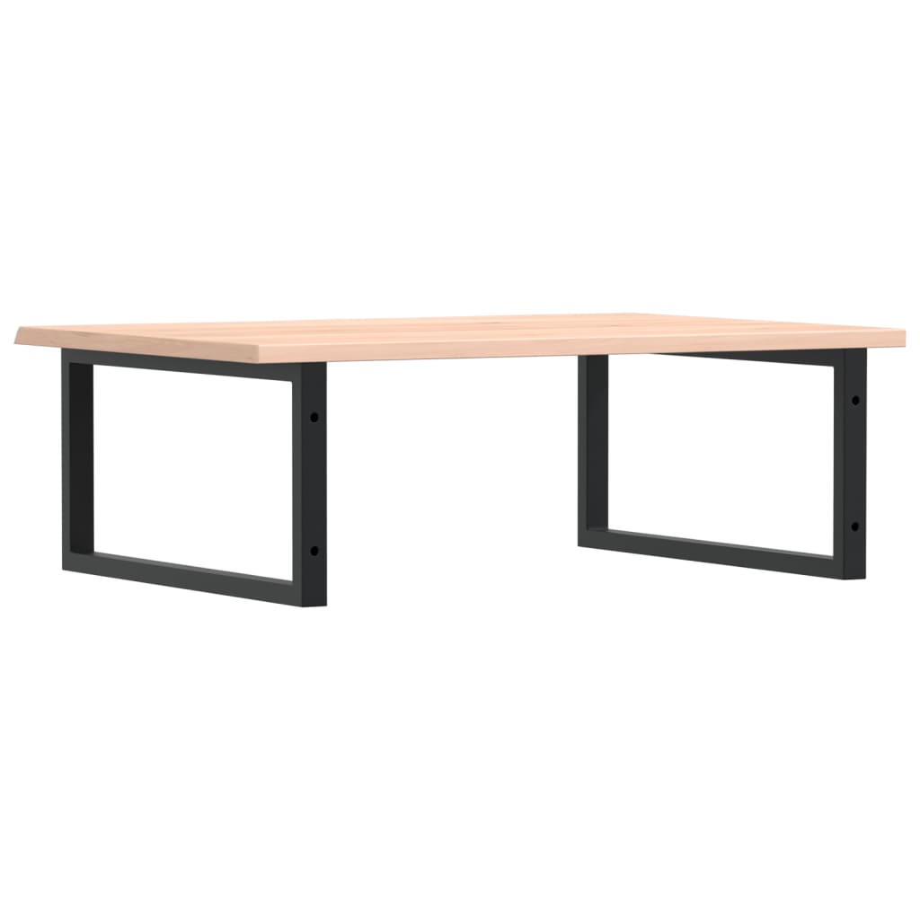 vidaXL Ράφι Νιπτήρα Τοίχου από Ατσάλι / Μασίφ Ξύλο Δρυός