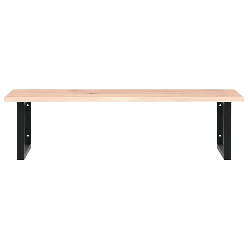 vidaXL Ράφι Νιπτήρα Τοίχου από Ατσάλι / Μασίφ Ξύλο Δρυός