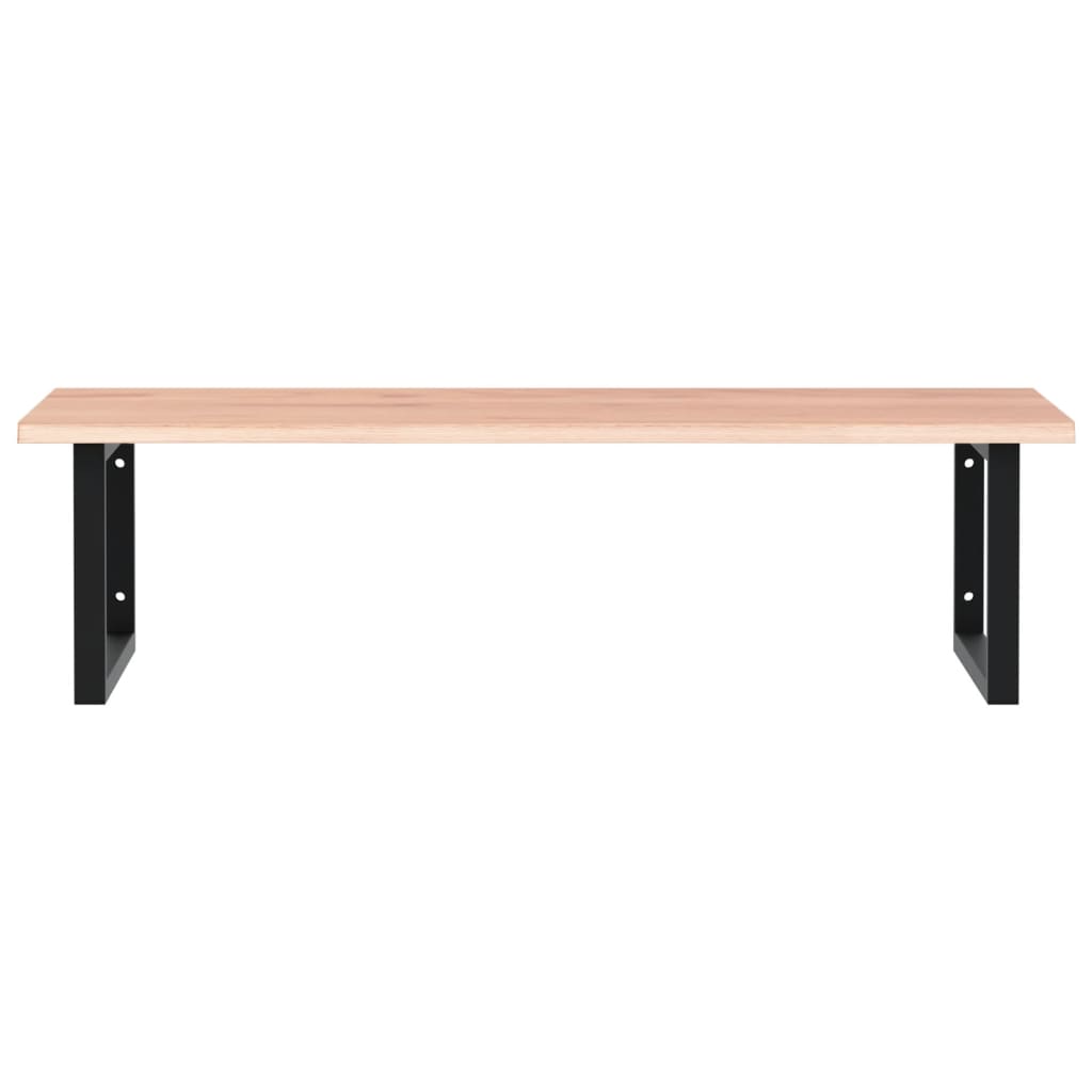 vidaXL Ράφι Νιπτήρα Τοίχου από Ατσάλι / Μασίφ Ξύλο Δρυός