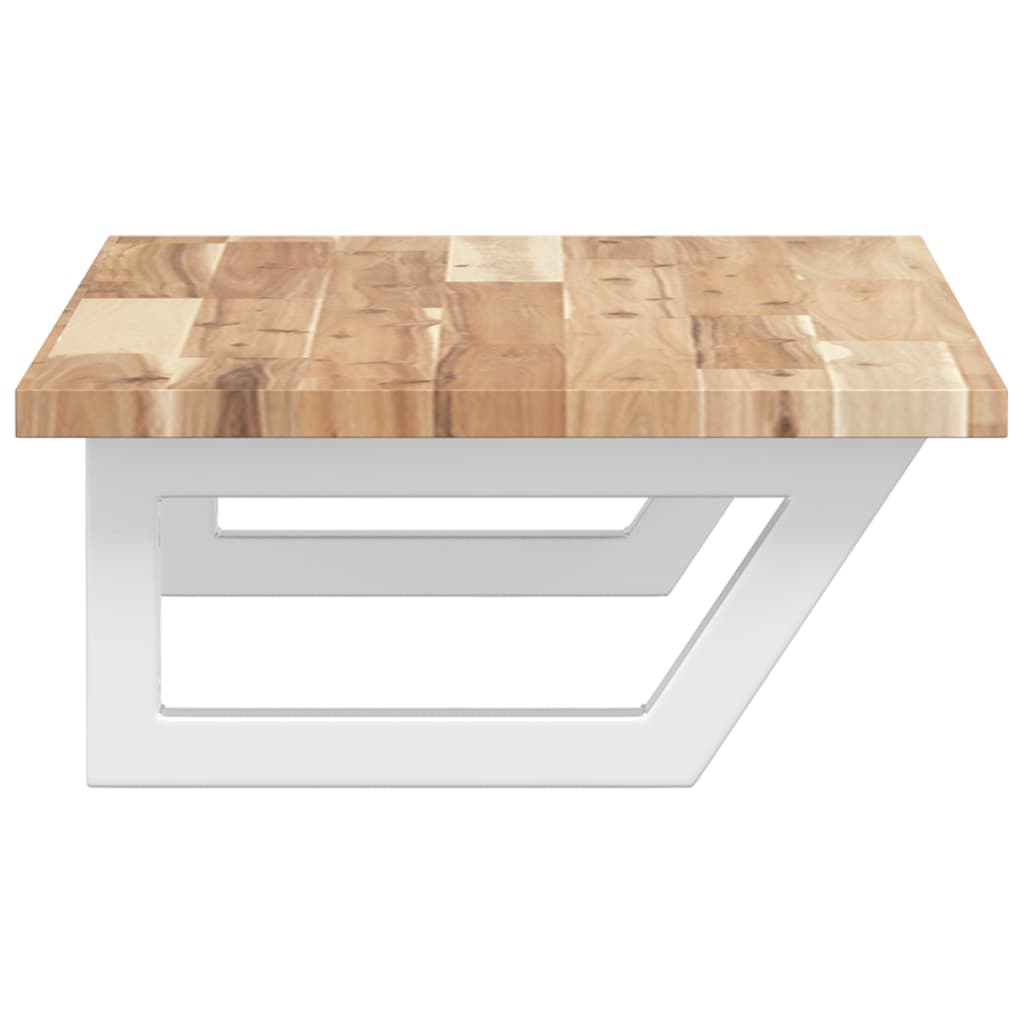 vidaXL Ράφι Νιπτήρα Τοίχου από Ατσάλι / Μασίφ Ξύλο Ακακίας