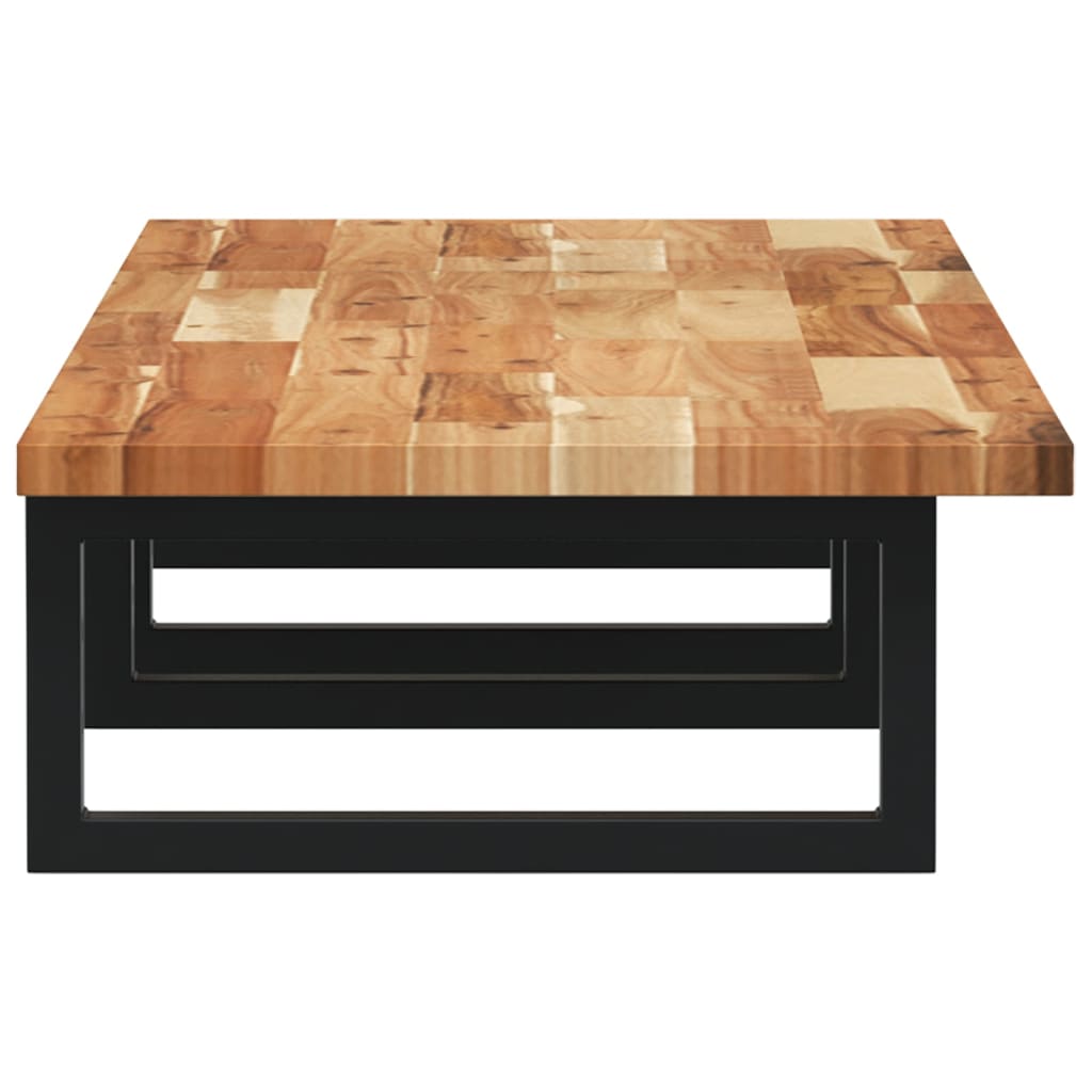 vidaXL Ράφι Νιπτήρα Τοίχου από Ατσάλι / Μασίφ Ξύλο Ακακίας